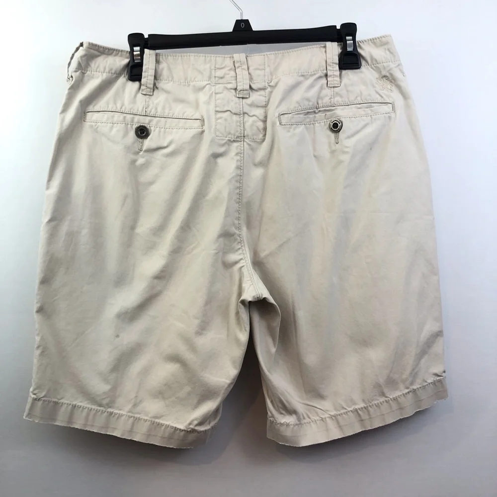 Express Mens Tan Flat Front Shorts